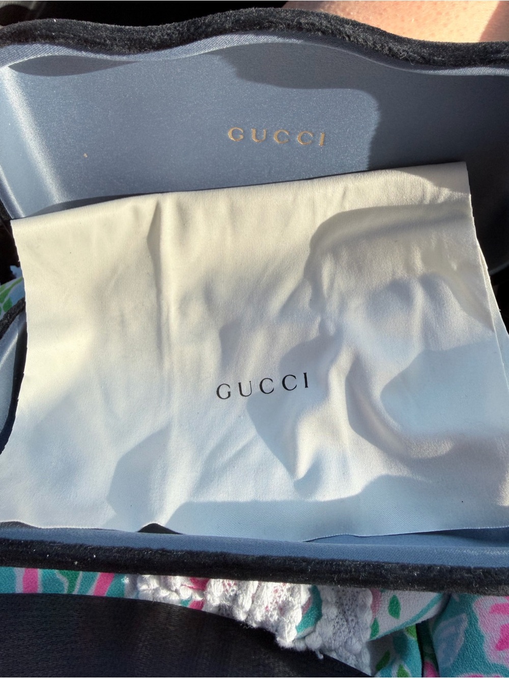 Gucci Men’s Translucent Olive Green Aviator Sunglasses - Picture 4 of 7